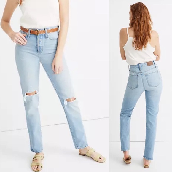 NWT Madewell Classic Straight Full Length Jean 28 - Picture 1 of 8